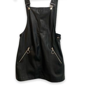Leather Overall Dress